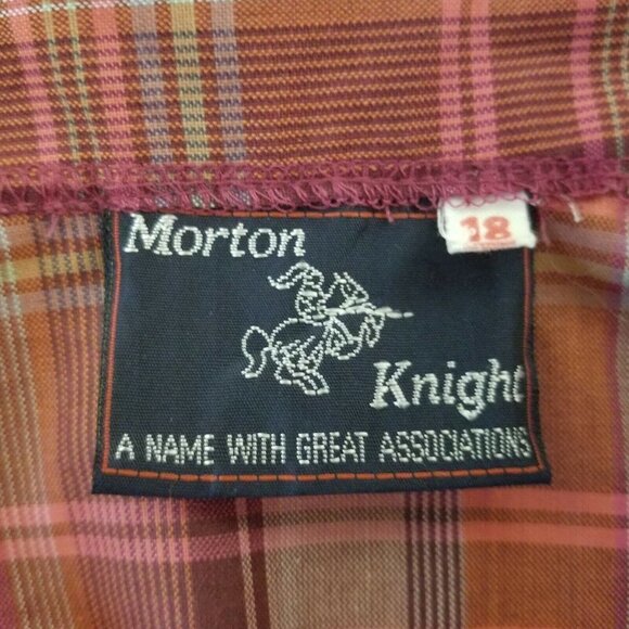 Vintage Morton Knight Plaid Golf Pullover Women's UK18 US14 - Picture 5 of 7
